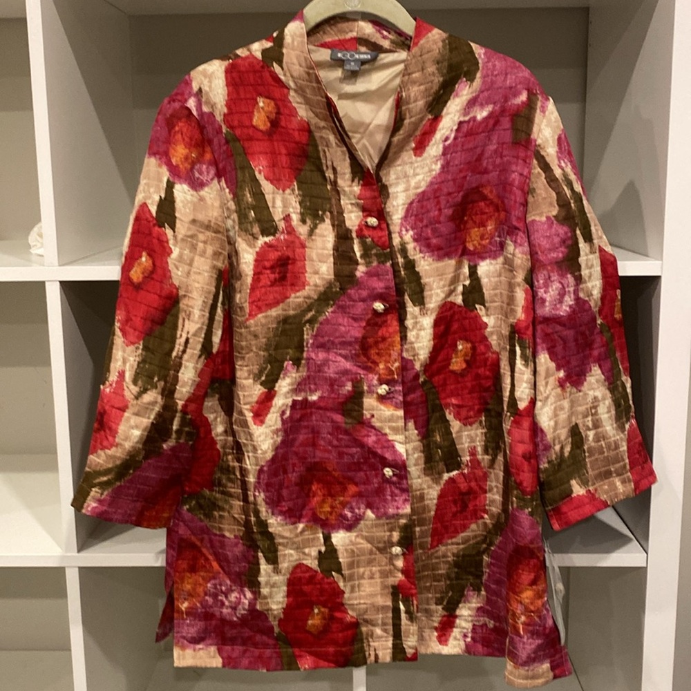GO BY GO SILK Floral Jacket